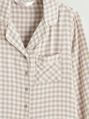 Pijama Takım KAHVERENGİ EKOSELİ