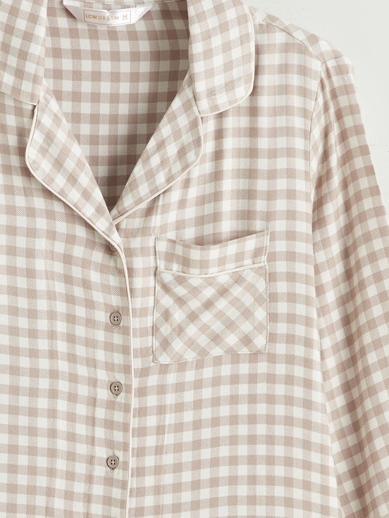 Pijama Takım KAHVERENGİ EKOSELİ