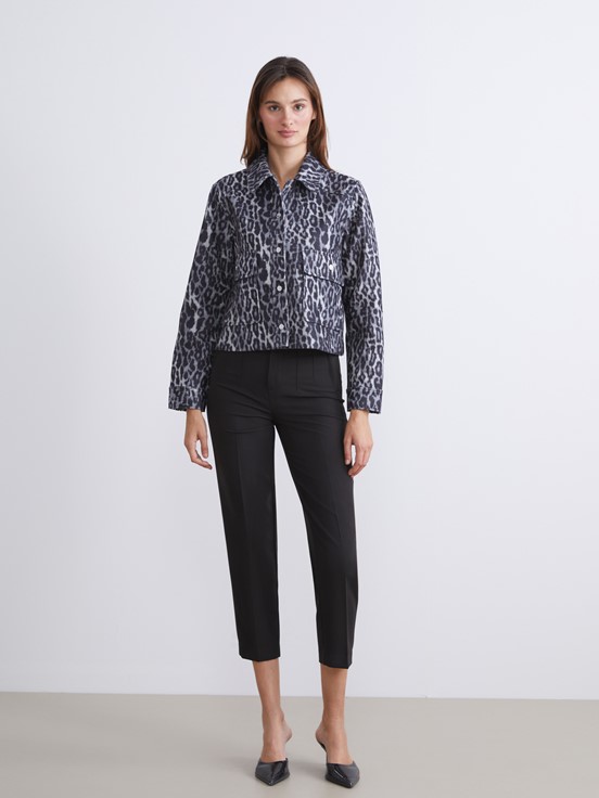 Gömlek Ceket GRİ BASKILI