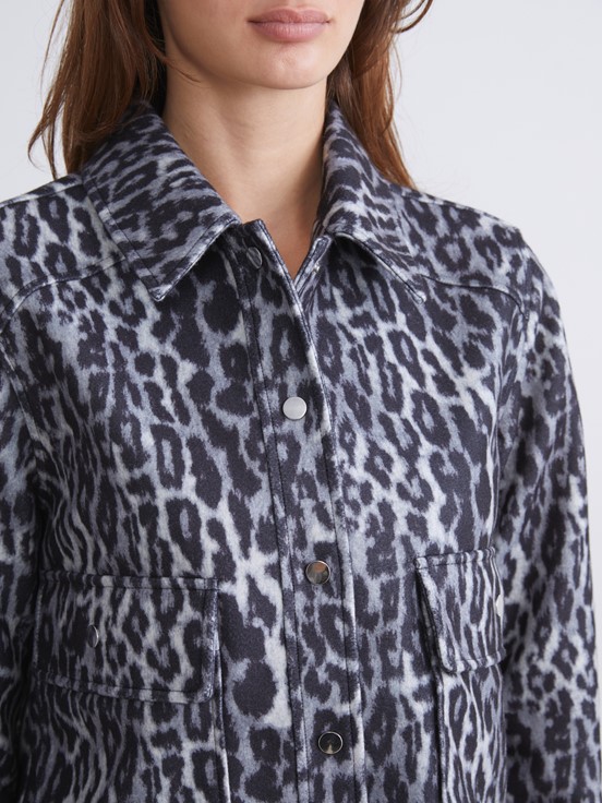 Gömlek Ceket GRİ BASKILI