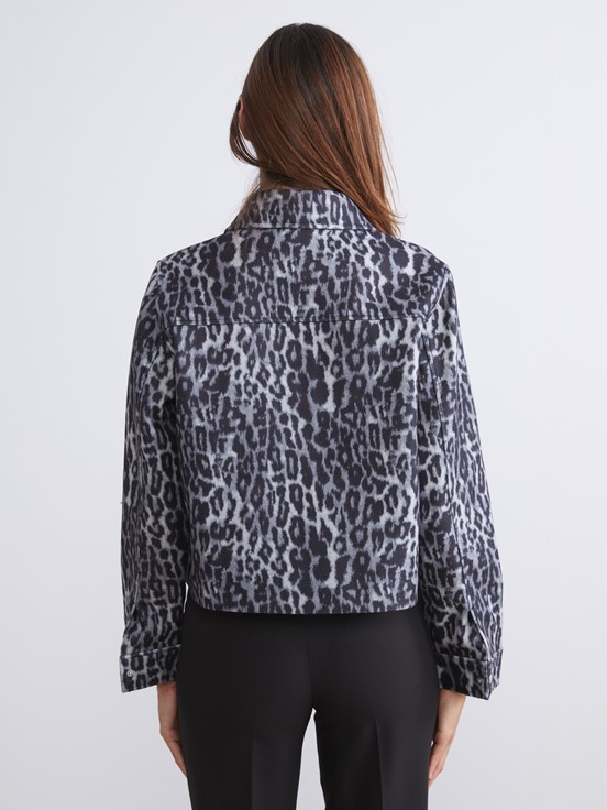 Gömlek Ceket GRİ BASKILI