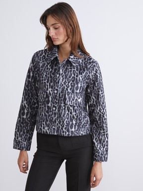 Gömlek Ceket GRİ BASKILI