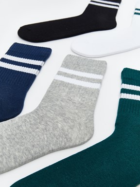 Soket Çorap KARIŞIK RENK İPLİĞİ BOYALI