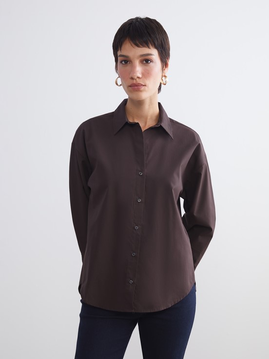 Gömlek KOYU KAHVERENGİ