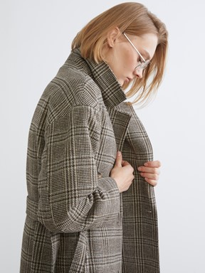 Kaşe Kaban KAHVERENGİ EKOSELİ