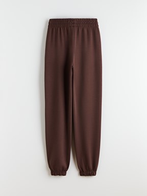 XSIDE Beli Lastikli Kadın Jogger Eşofman Altı KAHVERENGİ