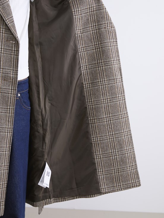 Kaşe Kaban KAHVERENGİ EKOSELİ