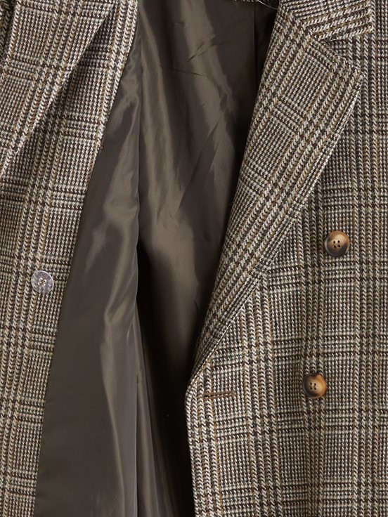 Kaşe Kaban KAHVERENGİ EKOSELİ