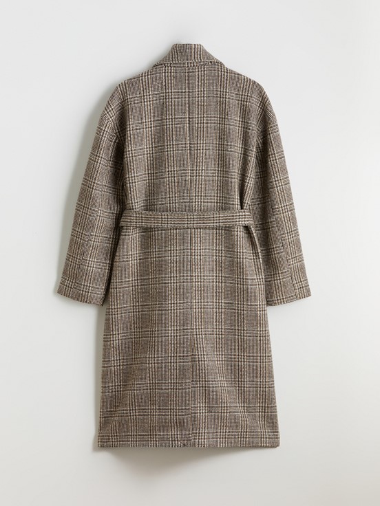 Kaşe Kaban KAHVERENGİ EKOSELİ