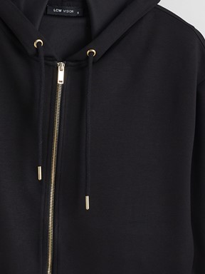 Fermuarlı Sweatshirt YENİ SİYAH