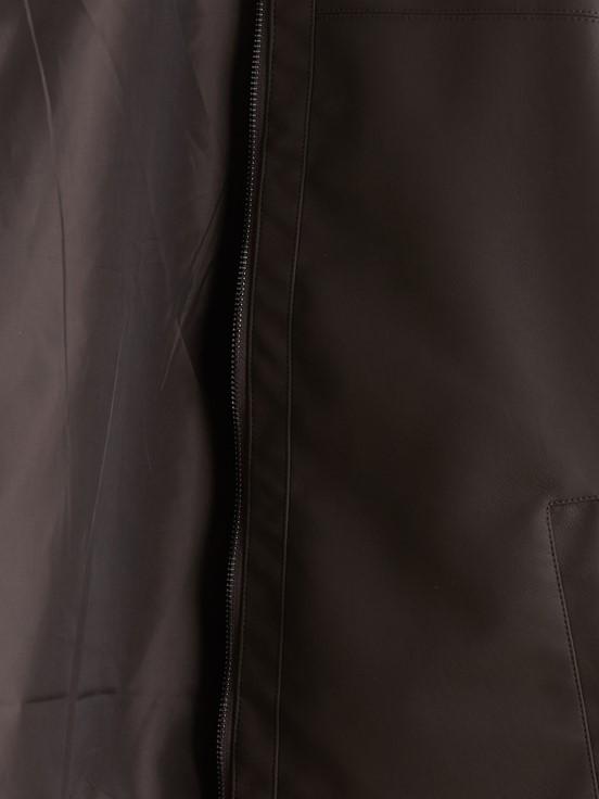 Deri Görünümlü Ceket KAHVERENGİ