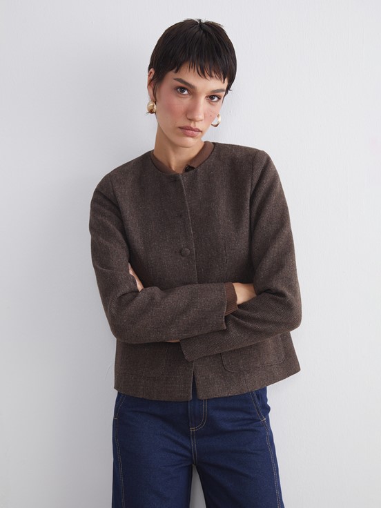 Ceket KAHVERENGİ EKOSELİ