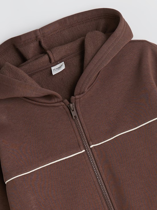 Fermuarlı Sweatshirt KAHVERENGİ
