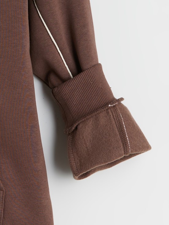 Fermuarlı Sweatshirt KAHVERENGİ