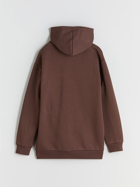 Fermuarlı Sweatshirt KAHVERENGİ