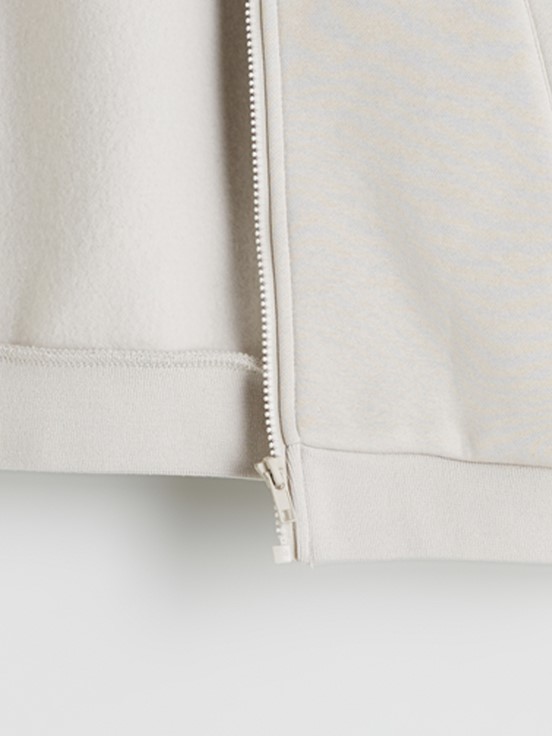 Fermuarlı Sweatshirt BEJ