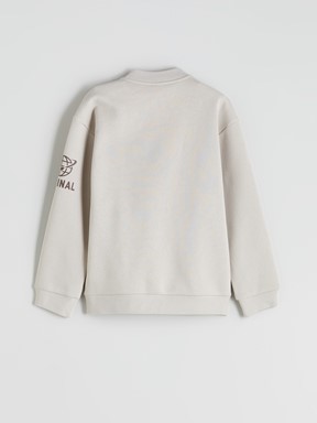Fermuarlı Sweatshirt BEJ