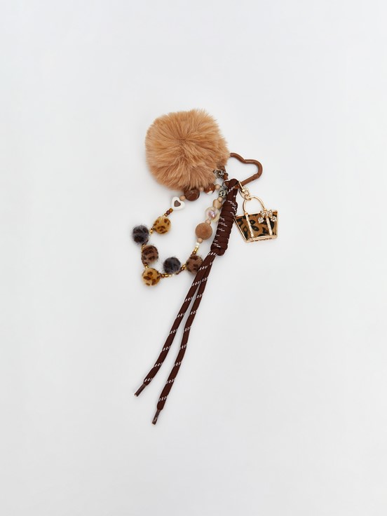 Ponponlu Çanta Charmı KARIŞIK