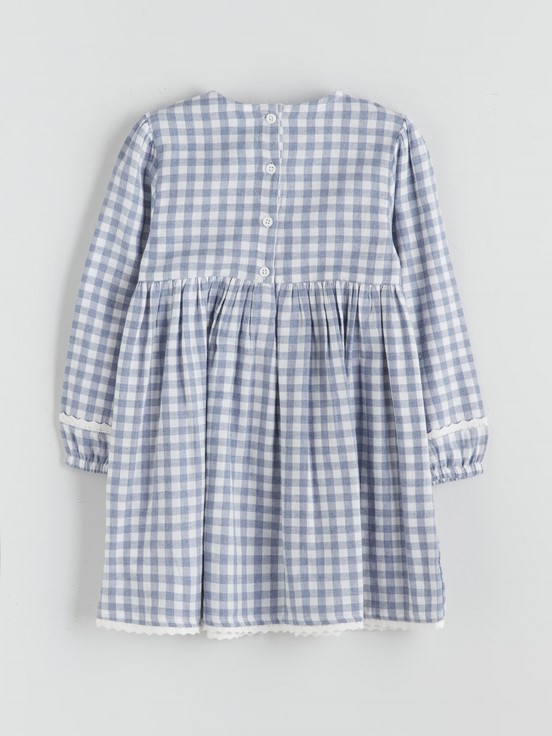 Elbise AÇIK LACİVERT EKOSELİ