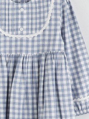 Elbise AÇIK LACİVERT EKOSELİ