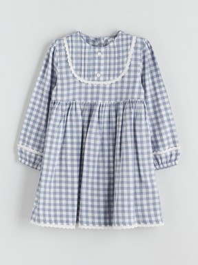 Elbise AÇIK LACİVERT EKOSELİ