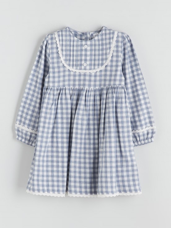 Elbise AÇIK LACİVERT EKOSELİ