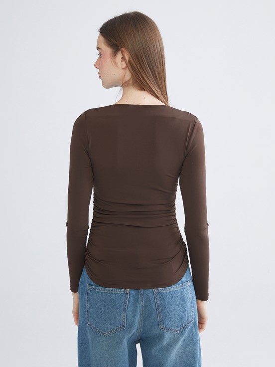 Bluz KOYU KAHVERENGİ