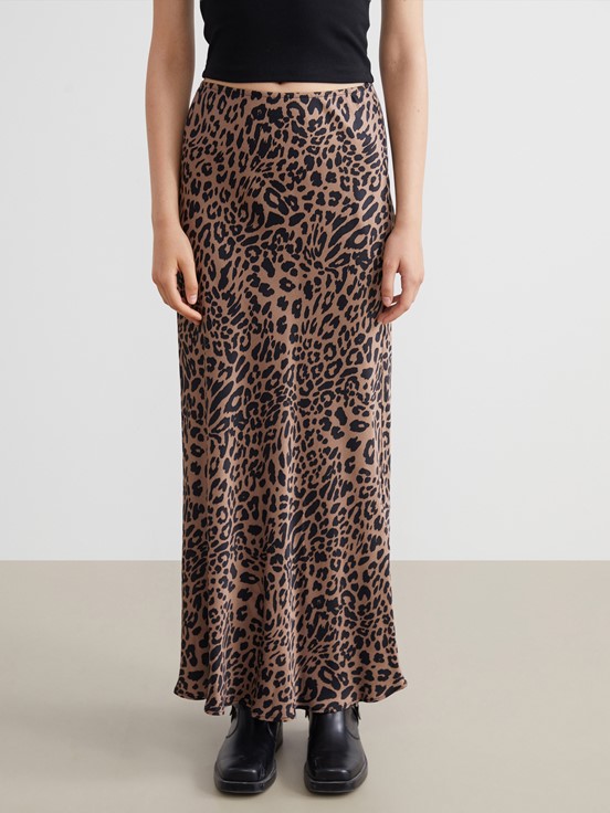 Etek KAHVERENGİ BASKILI