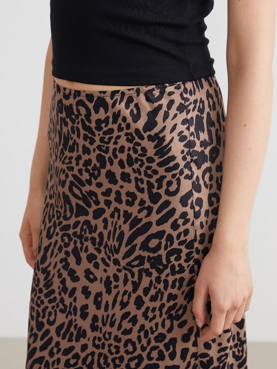 Etek KAHVERENGİ BASKILI