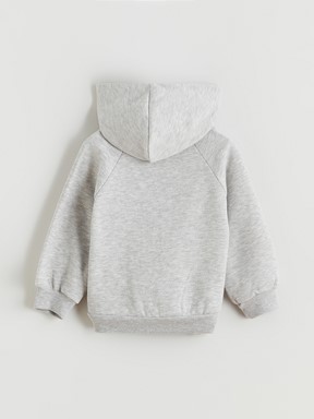 Fermuarlı Sweatshirt GRİ MELANJ