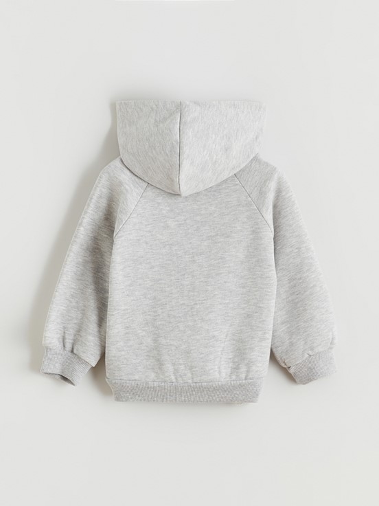 Fermuarlı Sweatshirt GRİ MELANJ