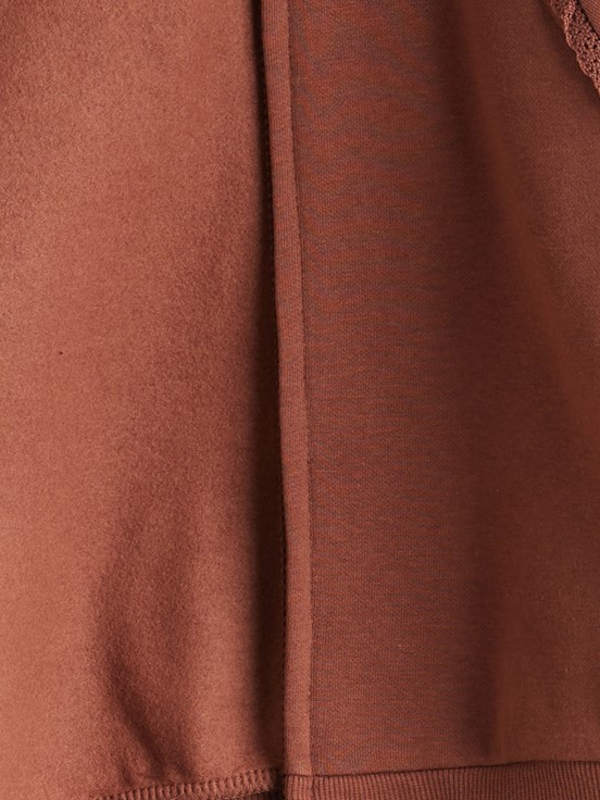 Fermuarlı Sweatshirt KAHVERENGİ