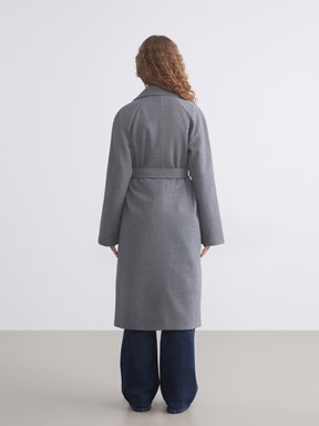 Kaşe Kaban GRİ MELANJ