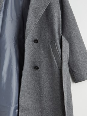 Kaşe Kaban GRİ MELANJ