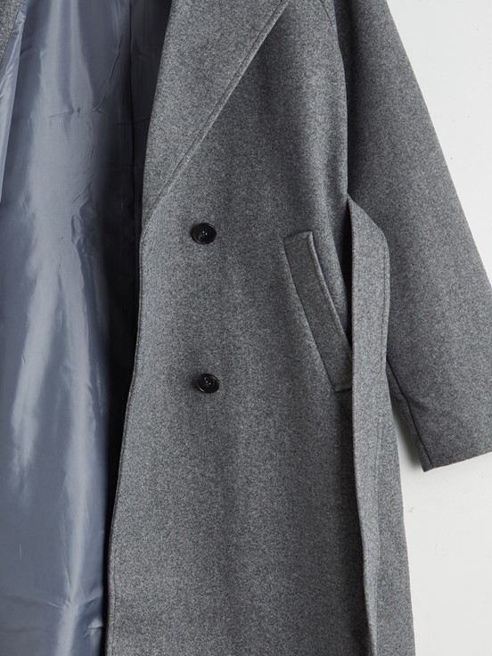 Kaşe Kaban GRİ MELANJ