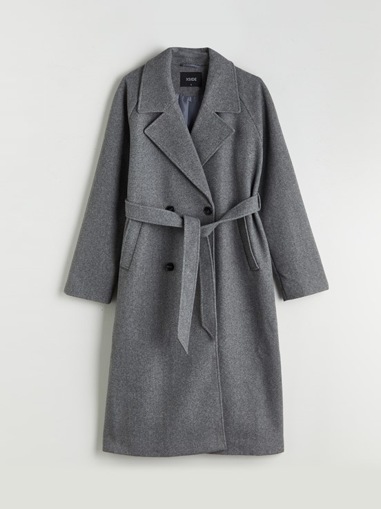 Kaşe Kaban GRİ MELANJ