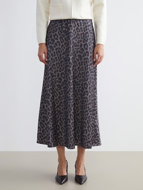 Etek KAHVERENGİ BASKILI