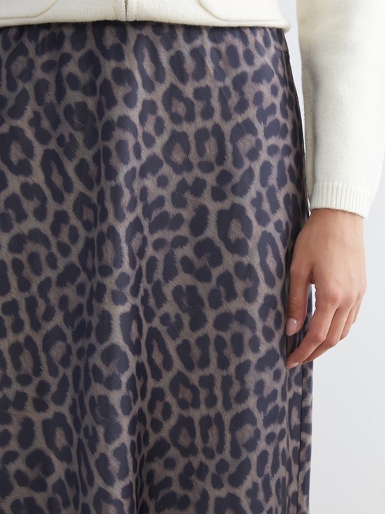 Etek KAHVERENGİ BASKILI