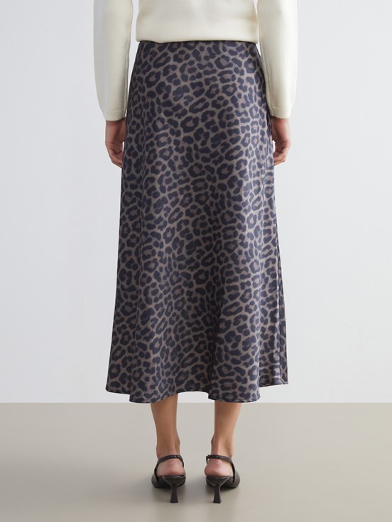 Etek KAHVERENGİ BASKILI