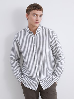 Gömlek MÜRDÜM ÇİZGİLİ