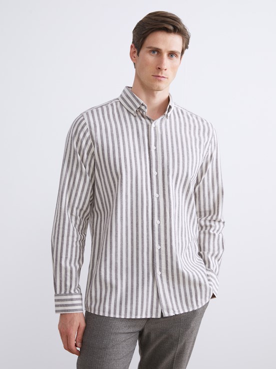 Gömlek MÜRDÜM ÇİZGİLİ