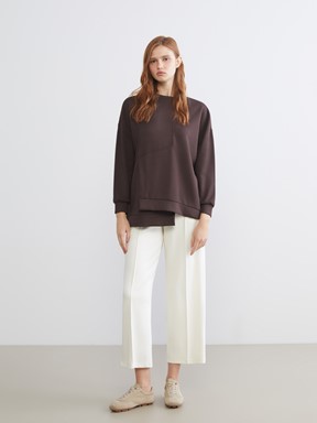 Sweatshirt KOYU KAHVERENGİ