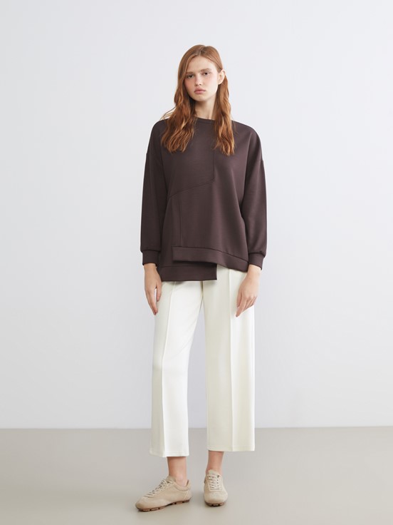 Sweatshirt KOYU KAHVERENGİ