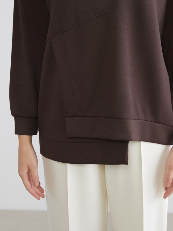 Sweatshirt KOYU KAHVERENGİ