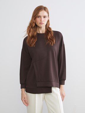 Sweatshirt KOYU KAHVERENGİ