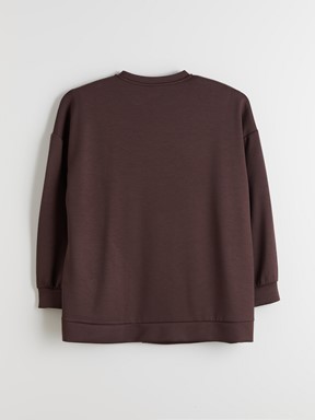 Sweatshirt KOYU KAHVERENGİ
