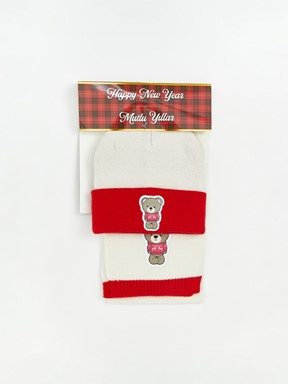 Atkı, Bere ve Eldiven Takım EKRU