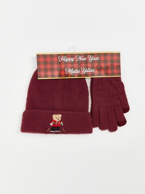 Atkı, Bere ve Eldiven Takım BORDO