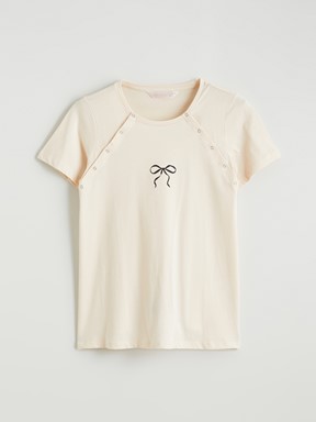 Pijama Takım BEJ BASKILI