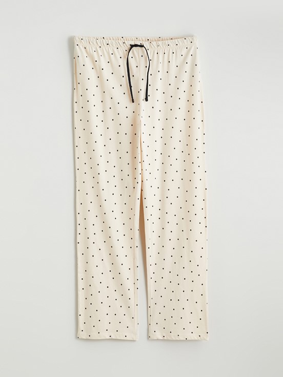 Pijama Takım BEJ BASKILI